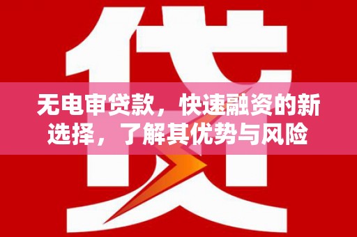 江川无电审贷款，快速融资的新选择，了解其优势与风险