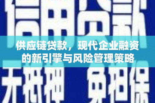江川供应链贷款，现代企业融资的新引擎与风险管理策略