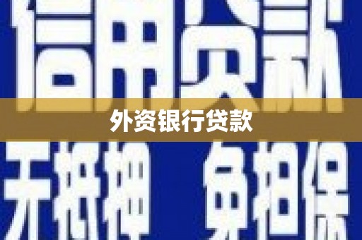 江川外资银行贷款