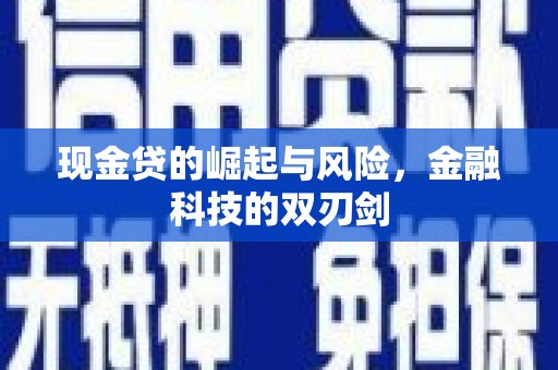 江川现金贷的崛起与风险，金融科技的双刃剑