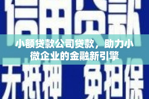 江川小额贷款公司贷款，助力小微企业的金融新引擎