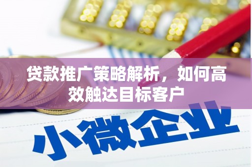 江川贷款推广策略解析，如何高效触达目标客户