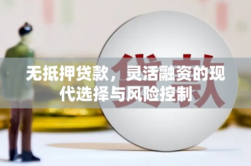 江川无抵押贷款，灵活融资的现代选择与风险控制