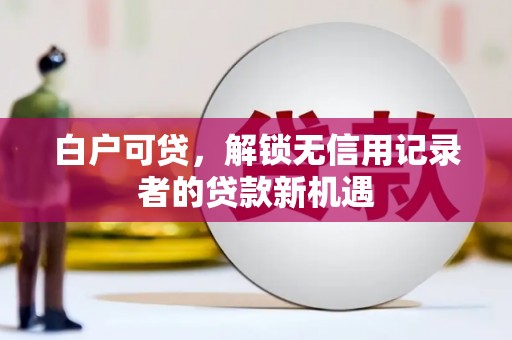 江川白户可贷，解锁无信用记录者的贷款新机遇