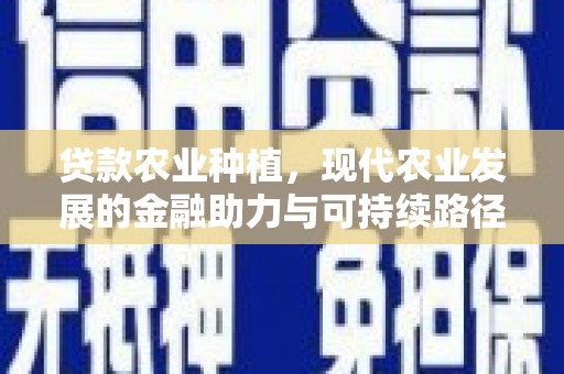 江川贷款农业种植，现代农业发展的金融助力与可持续路径