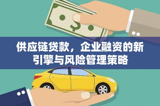 江川供应链贷款，企业融资的新引擎与风险管理策略