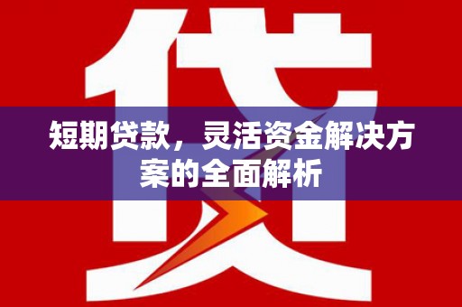 江川短期贷款，灵活资金解决方案的全面解析