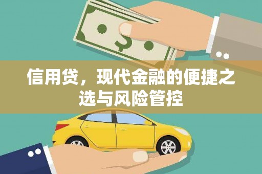 江川信用贷，现代金融的便捷之选与风险管控