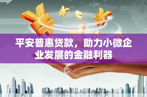 江川平安普惠贷款，助力小微企业发展的金融利器